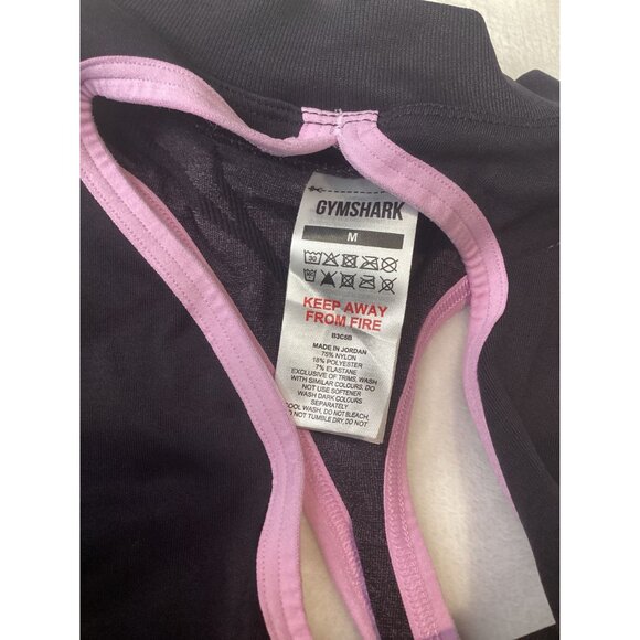 Gymshark Womens Apex Lift Seamless Crop Top M Body Fit Purple Black NWOT - Picture 7 of 8